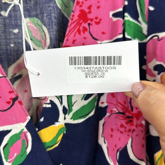 Reformation Floral Dress - Pink and Navy - Picture 4 of 13